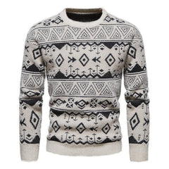 Men's Christmas Jacquard Slim Fit Pullover Sweater